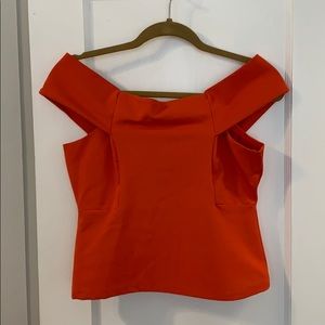 NWT Orange Strapless Top